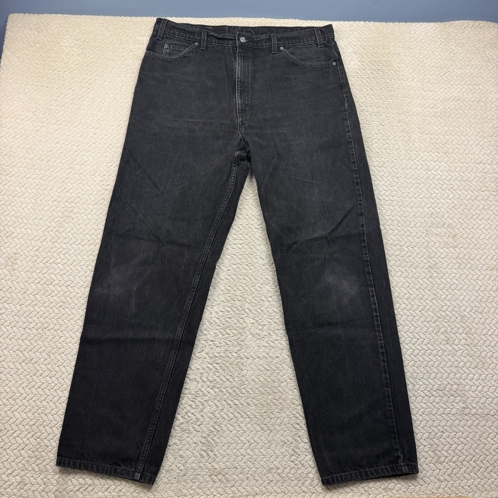 VTG Levi's Jeans 90's Black Men's 40x34 Grunge Punk 1997 White tab Relaxed Fit